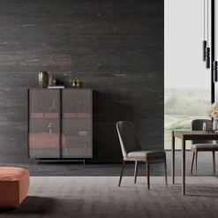 Viadurini Living Sideboards-2-türiges Sideboard aus ökologischem Holz und hochwertigem Metall Made in Italy - Aaron