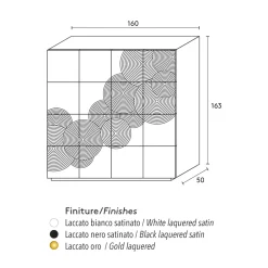 Viadurini Living Anrichte-8-türiges Sideboard im modernen Design Ardesia, weiß, schwarz oder gold