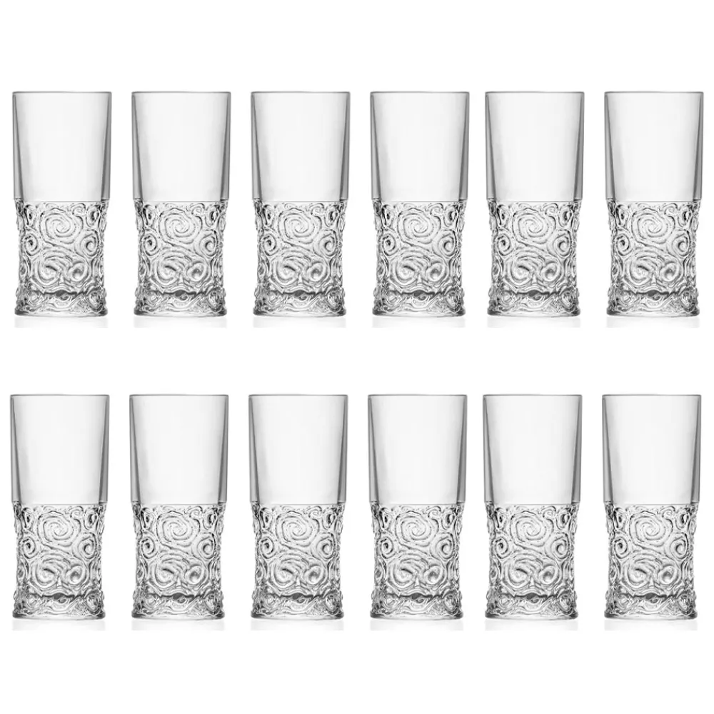 Viadurini Kitchen Italienisches Kristallgeschirr-Trinkgläser Service in Eco Crystal Audace Dekoration 12 Stück - Ritmo