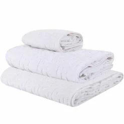 Viadurini Textile Handtücher-Trio Badetücher in Terry Cotton Handtuch, Gesicht und Gast - Ginestra