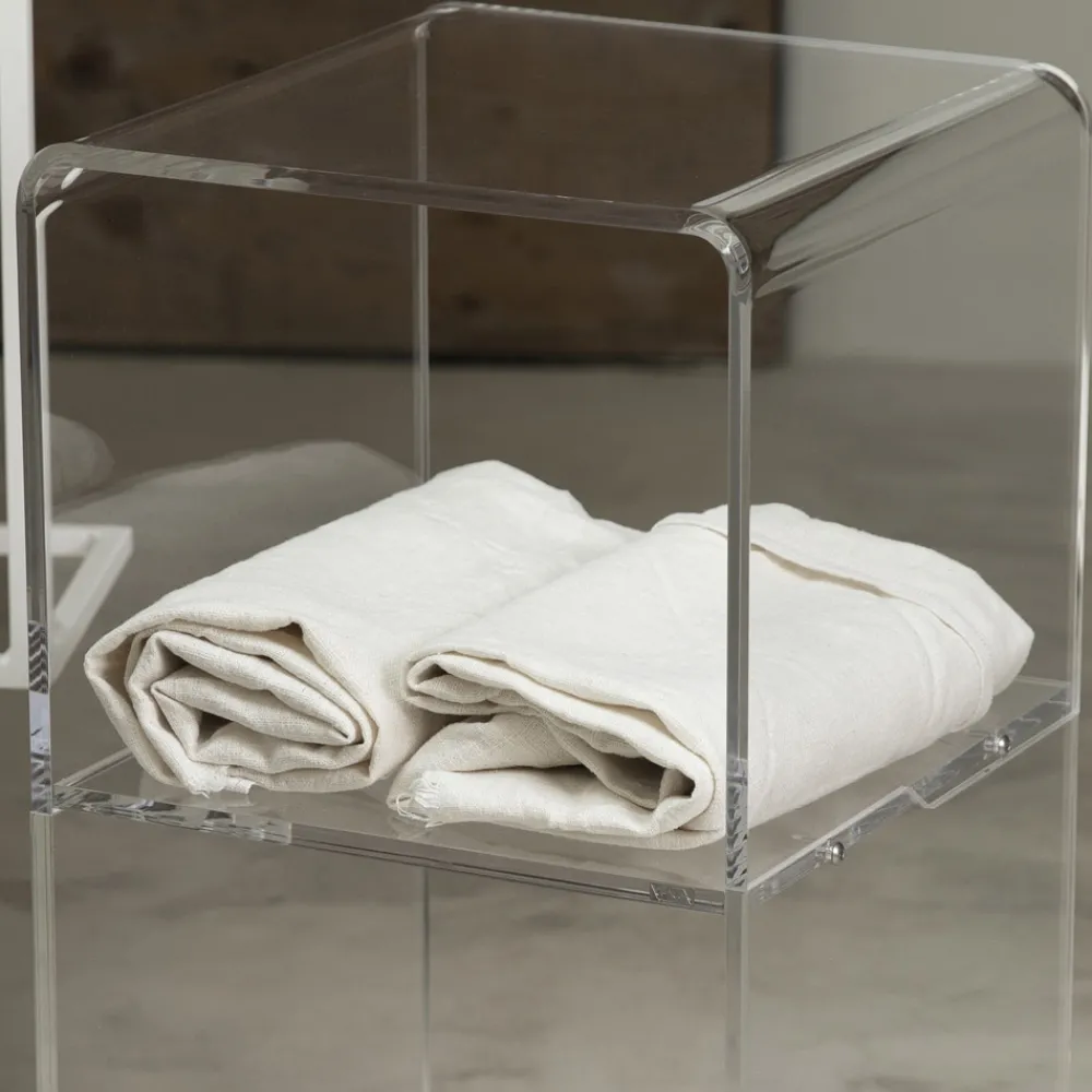 Viadurini Living Küchenzubehör-Trolley-Säule aus transparentem Acrylkristall 1 oder 3 Regale - Minervo