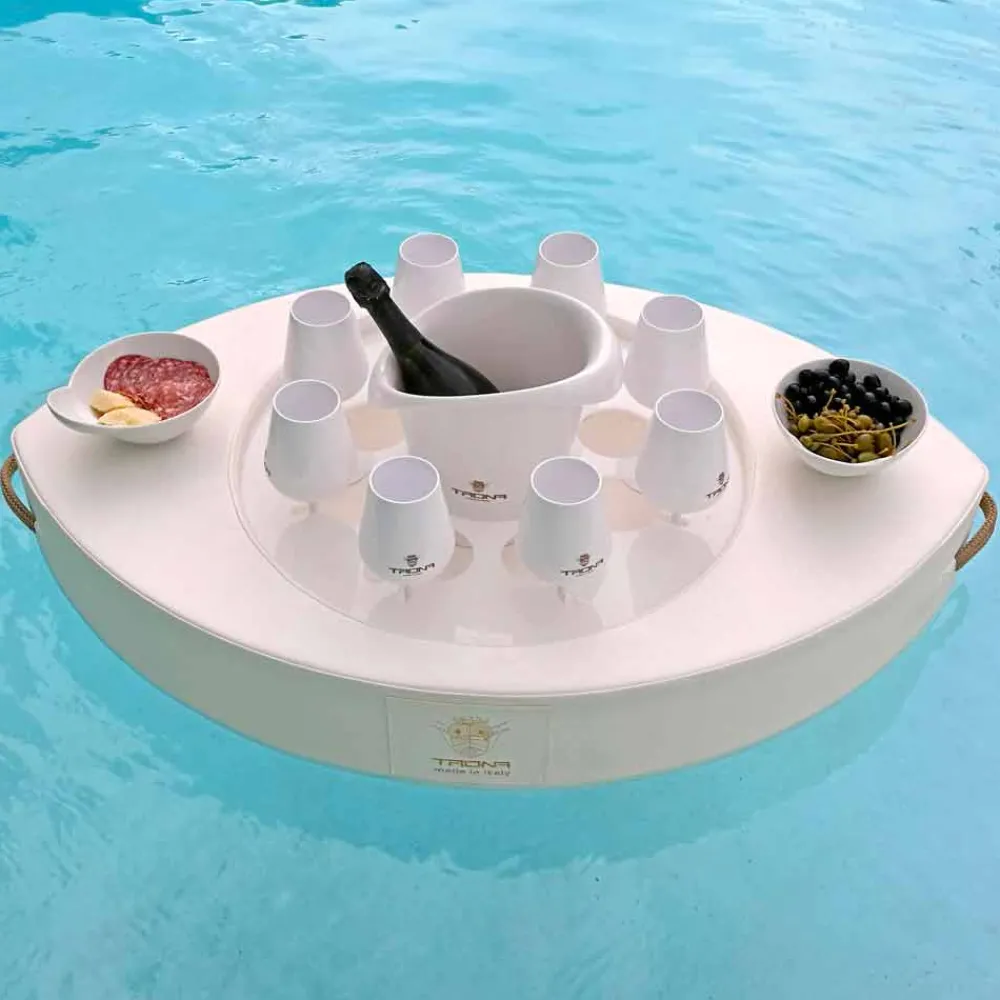 Trona Gartenideen-Bootfahrende weiße Kunstlederschwimmbar Made in Italy