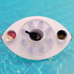 Trona Gartenideen-Bootfahrende weiße Kunstlederschwimmbar Made in Italy