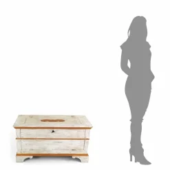 Viadurini Living Truhen Und Sitztruhe-Truhe handgefertigt aus Massivholz mit Goldprofilen Made in Italy - Caio