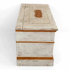 Viadurini Living Truhen Und Sitztruhe-Truhe handgefertigt aus Massivholz mit Goldprofilen Made in Italy - Caio