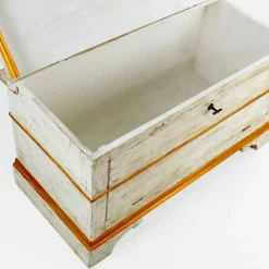 Viadurini Living Truhen Und Sitztruhe-Truhe handgefertigt aus Massivholz mit Goldprofilen Made in Italy - Caio