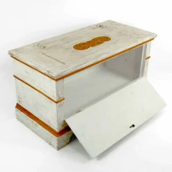 Viadurini Living Truhen Und Sitztruhe-Truhe handgefertigt aus Massivholz mit Goldprofilen Made in Italy - Caio