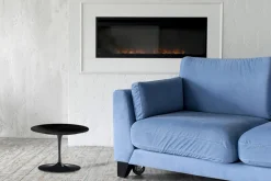 Viadurini Living Moderne Couchtische|Tulip Tische-Tulip Eero Saarinen Couchtisch mit schwarzer Flüssiglaminatplatte, H 39, hergestellt in Italien – Scarlet
