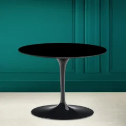 Viadurini Living Moderne Couchtische|Tulip Tische-Tulip Eero Saarinen H 41 Couchtisch aus Keramik in Schwarz, absolut Made in Italy – Scarlet