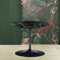 Viadurini Living Moderne Couchtische|Tulip Tische-Tulip Eero Saarinen H 39 Couchtisch mit runder Platte aus alpingrünem Marmor – Scarlet
