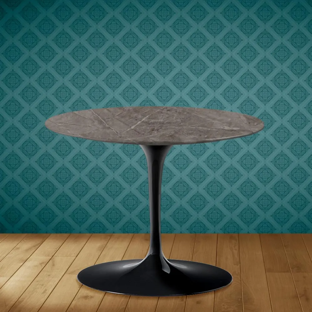 Viadurini Living Moderne Couchtische|Tulip Tische-Tulip Eero Saarinen H 41 Couchtisch aus Kira-Keramik, hergestellt in Italien – Scarlet