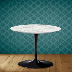 Viadurini Living Moderne Couchtische|Tulip Tische-Tulip Eero Saarinen H 41 Couchtisch aus Morpheus-Keramik, hergestellt in Italien – Scarlet