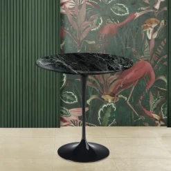 Viadurini Living Moderne Couchtische|Tulip Tische-Tulip Eero Saarinen H 52 Runder Couchtisch aus alpingrünem Marmor, hergestellt in Italien – Scarlet