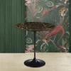 Viadurini Living Moderne Couchtische|Tulip Tische-Tulip Eero Saarinen H 52 Runder Couchtisch aus dunklem Emperador-Marmor, hergestellt in Italien – Scarlet