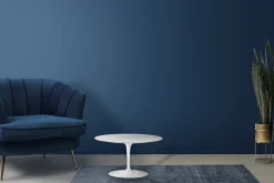 Viadurini Living Moderne Couchtische|Tulip Tische-Tulip Saarinen Couchtisch H 41 mit weißer Flüssiglaminatplatte, hergestellt in Italien – Scarlet