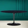 Viadurini Living Moderne Couchtische|Tulip Tische-Tulip Saarinen H 41 Ovaler Couchtisch aus Noir Laurent Keramik, hergestellt in Italien – Scarlet