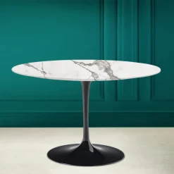 Viadurini Living Tulip Tische|Runde Tische-Tulip Tabelle Saarinen H 73 Runde Keramik unsichtbar wählen Made in Italy - Scarlet