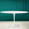 Viadurini Living Tulip Tische|Esstisch Oval-Tulip Tisch Eero Saarinen H 74 Oval in Diamant Creme Keramik Made in Italy - Scharlachrot