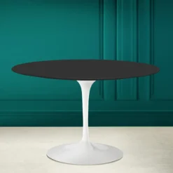 Viadurini Living Tulip Tische|Runde Tische-Tulip Tisch Saarinen H 73 Rund in Schwarz Keramik Soft Made in Italy - Scharlachrot