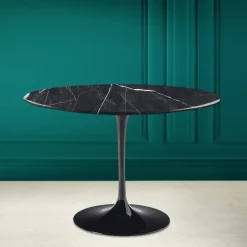 Viadurini Living Tulip Tische|Runde Tische-Tulpe Tisch Eero Saarinen H 73 in Keramik Marquinia Made in Italy - Scharlachrot