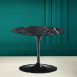 Viadurini Living Moderne Couchtische|Tulip Tische-Tulpen-Couchtisch Eero Saarinen H 41 aus Marquinia-Keramik, hergestellt in Italien – Scarlet