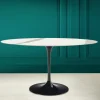 Viadurini Living Tulip Tische|Esstisch Oval-Tulpentisch Eero Saarinen H 74 Oval aus Statuario Keramik Vollader - Scharlachrot