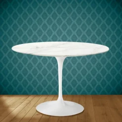 Viadurini Living Tulip Tische|Runde Tische-Tulpentisch Eero Saarinen H 74 Rund Keramischer Rest Made in Italy - Scharlachrot