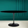 Viadurini Living Tulip Tische|Esstisch Oval-Tulpentisch Eero Saarinen H 74 Oval in absolutem Schwarz Keramik Made in Italy - Scharlachrot