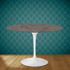 Viadurini Living Tulip Tische|Runde Tische-Tulpentisch Eero Saarinen H 74 Rund aus Keramik Kira Made in Italy - Scharlachrot