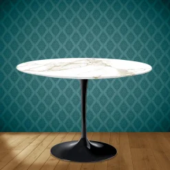 Viadurini Living Tulip Tische|Runde Tische-Tulpentisch Eero Saarinen H 74 Rund aus Keramik Entzo Made in Italy - Scharlachrot