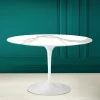 Viadurini Living Tulip Tische|Runde Tische-Tulpentisch Eero Saarinen H 73 aus Calacatta Michelangelo Made in Italy - Scharlachrot