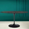 Viadurini Living Tulip Tische|Esstisch Oval-Tulpentisch Eero Saarinen H 74 Oval aus Keramik Noir Desire Made in Italy - Scharlachrot