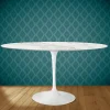 Viadurini Living Tulip Tische|Esstisch Oval-Tulpentisch Eero Saarinen H 74 Oval Keramik Morpheus Made in Italy - Scharlachrot
