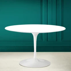 Viadurini Living Tulip Tische|Runde Tische-Tulpentisch Eero Saarinen H 73 Rund in absolutem Weiß Made in Italy - Scharlachrot