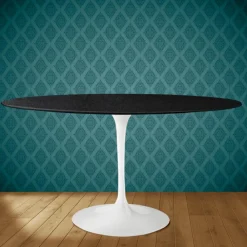 Viadurini Living Tulip Tische|Esstisch Oval-Tulpentisch Eero Saarinen H 74 Oval aus Keramik Sirius Made in Italy - Scharlachrot