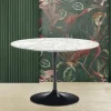 Viadurini Living Tulip Tische|Runde Tische-Tulpentisch Eero Saarinen H 74 mit Carrara-Marmorplatte Made in Italy - Scharlachrot