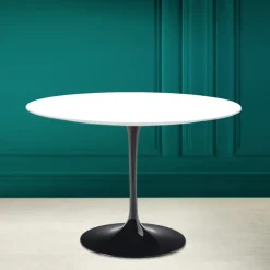 Viadurini Living Tulip Tische|Runde Tische-Tulpentisch Saarinen H 73 Rund aus Keramik Absolut Weiß Made in Italy - Scharlachrot