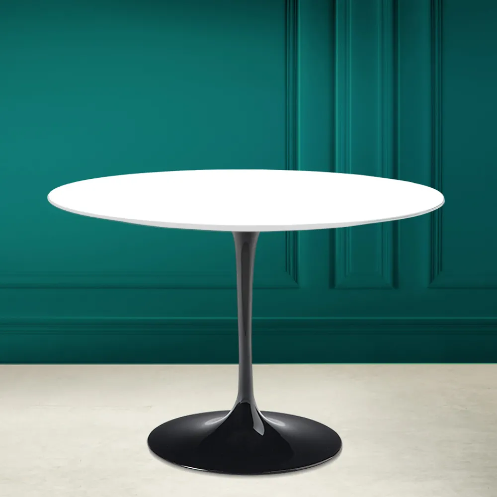 Viadurini Living Tulip Tische|Runde Tische-Tulpentisch Saarinen H 73 Rund aus Keramik Absolut Weiß Made in Italy - Scharlachrot