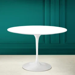 Viadurini Living Tulip Tische|Runde Tische-Tulpentisch Saarinen H 73 Rund aus Keramik Absolut Weiß Made in Italy - Scharlachrot