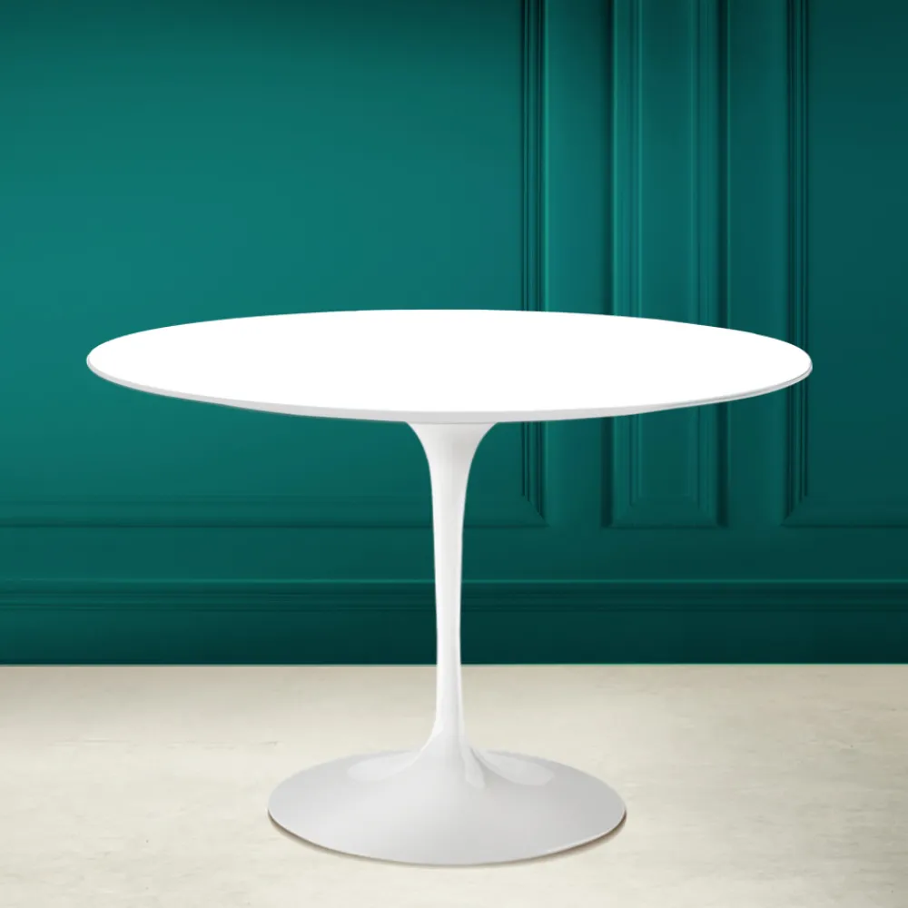 Viadurini Living Tulip Tische|Runde Tische-Tulpentisch Saarinen H 73 Rund aus Keramik Absolut Weiß Made in Italy - Scharlachrot