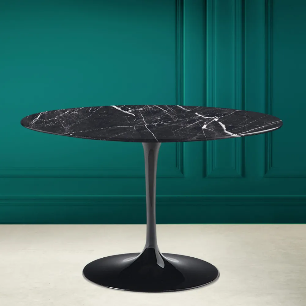 Viadurini Living Tulip Tische|Runde Tische-Tulpentisch Saarinen H 73 Rund aus Keramik Marquinia Made in Italy - Scharlachrot