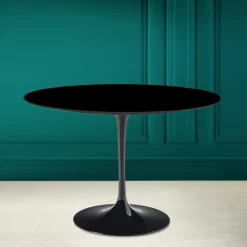 Viadurini Living Tulip Tische|Runde Tische-Tulpentisch Saarinen H 73 Rund aus absolut schwarzer Keramik Made in Italy - Scharlachrot