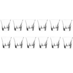 Viadurini Kitchen Italienisches Kristallgeschirr-Tumbler Low Trinkgläser in Öko-farbigem Kristall 12 Stück - Amalgam