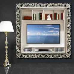 Viadurini Living Tv-Möbel-TV Wandrahmen aus Holz handgefertigt in Italien Mario