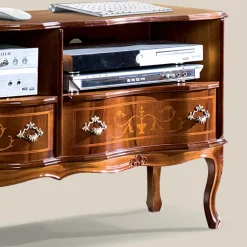 Viadurini Classic Tv-Möbel-TV-Möbel aus Holz 2 Schubladen Klassischer Stil Made in Italy - Prince