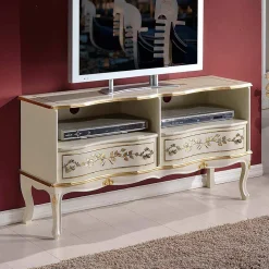 Viadurini Classic Tv-Möbel-TV-Möbel aus Holz 2 Schubladen Klassischer Stil Made in Italy - Prince