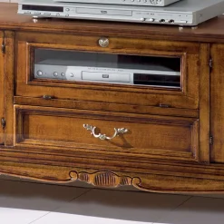 Viadurini Classic Tv-Möbel-TV-Möbel aus Holz im klassischen Stil mit Glastüren Made in Italy - Richard