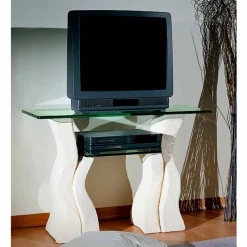 Viadurini Living Tv-Möbel-TV-Möbel aus Kristall und Stein in modernem Design Khloe