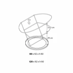 Viadurini Living Tv-Möbel-TV-Schrank aus Glas mit drehbarer Basis und Regalen Made in Italy - Salemme