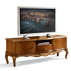Viadurini Classic Tv-Möbel-TV-Schrank aus Holz mit Beinen im klassischen Stil Made in Italy - Chantilly